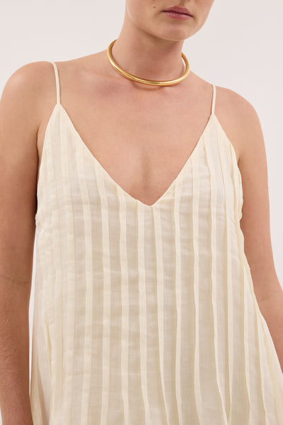 Jasmine wearing TAHLIA STRAW RAMIE MAXI DRESS