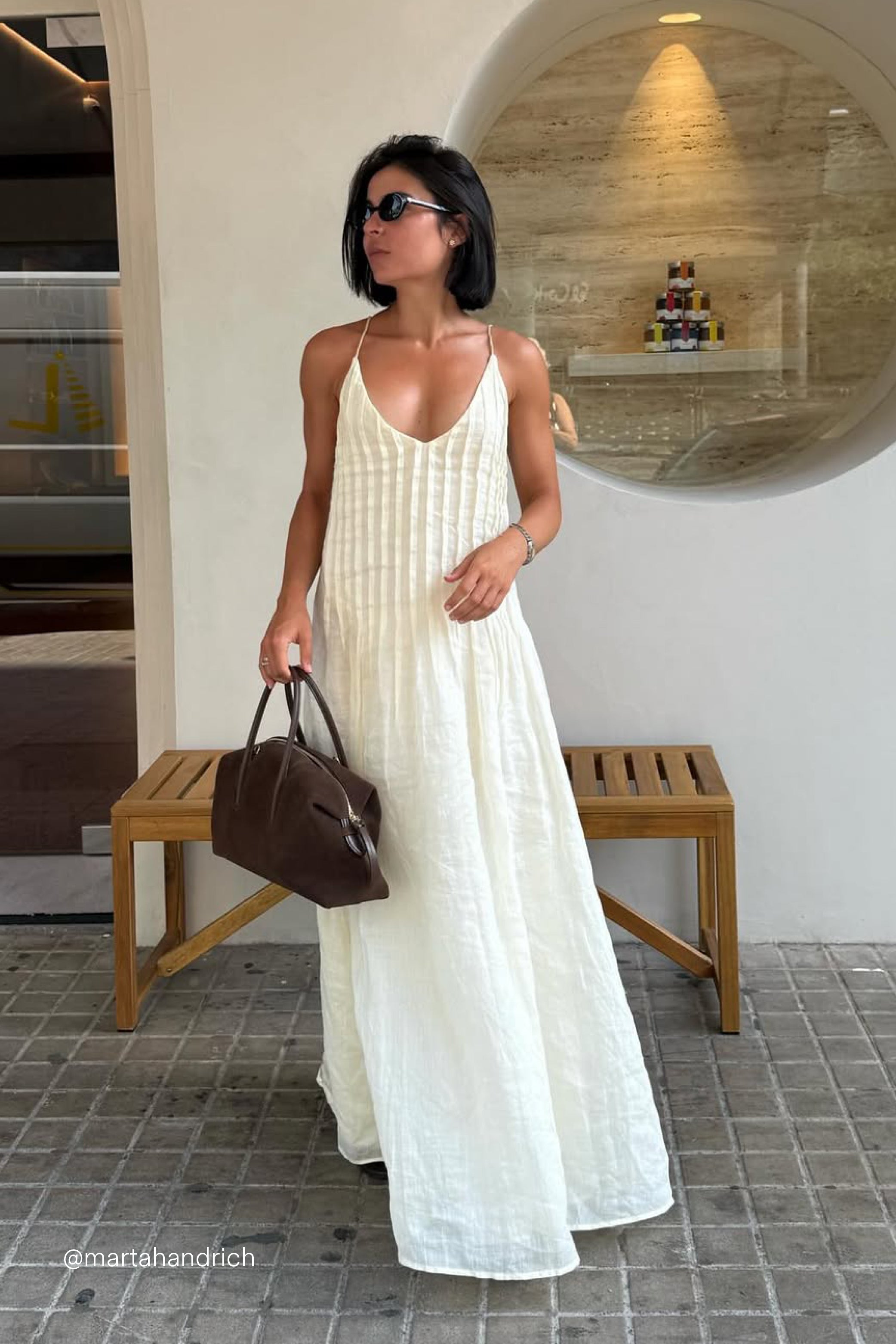 TAHLIA STRAW RAMIE MAXI DRESS