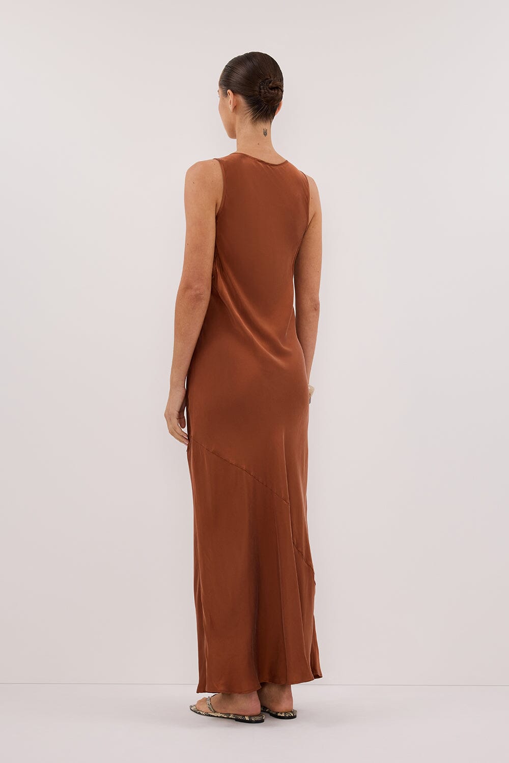 DARCY RUST SILK MAXI DRESS - PRE ORDER Clothing DISSH Boutiques 