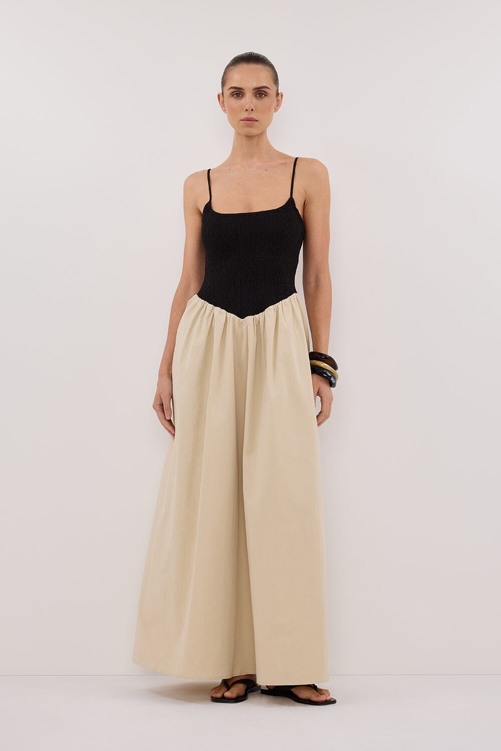 MILANO BLACK/STONE MIDI DRESS Clothing DISSH Boutiques 6 BLACK/STONE 