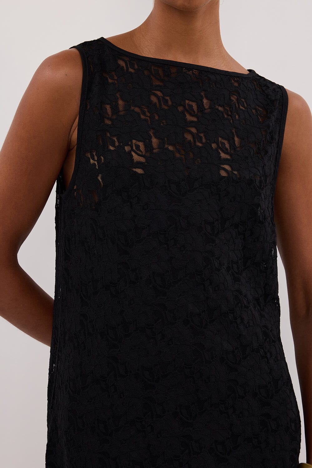 LOULA BLACK LACE MIDI DRESS Clothing DISSH Boutiques 
