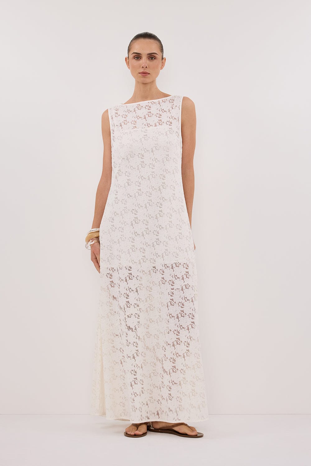 LOULA WHITE LACE MIDI DRESS - PRE ORDER Clothing DISSH Boutiques 