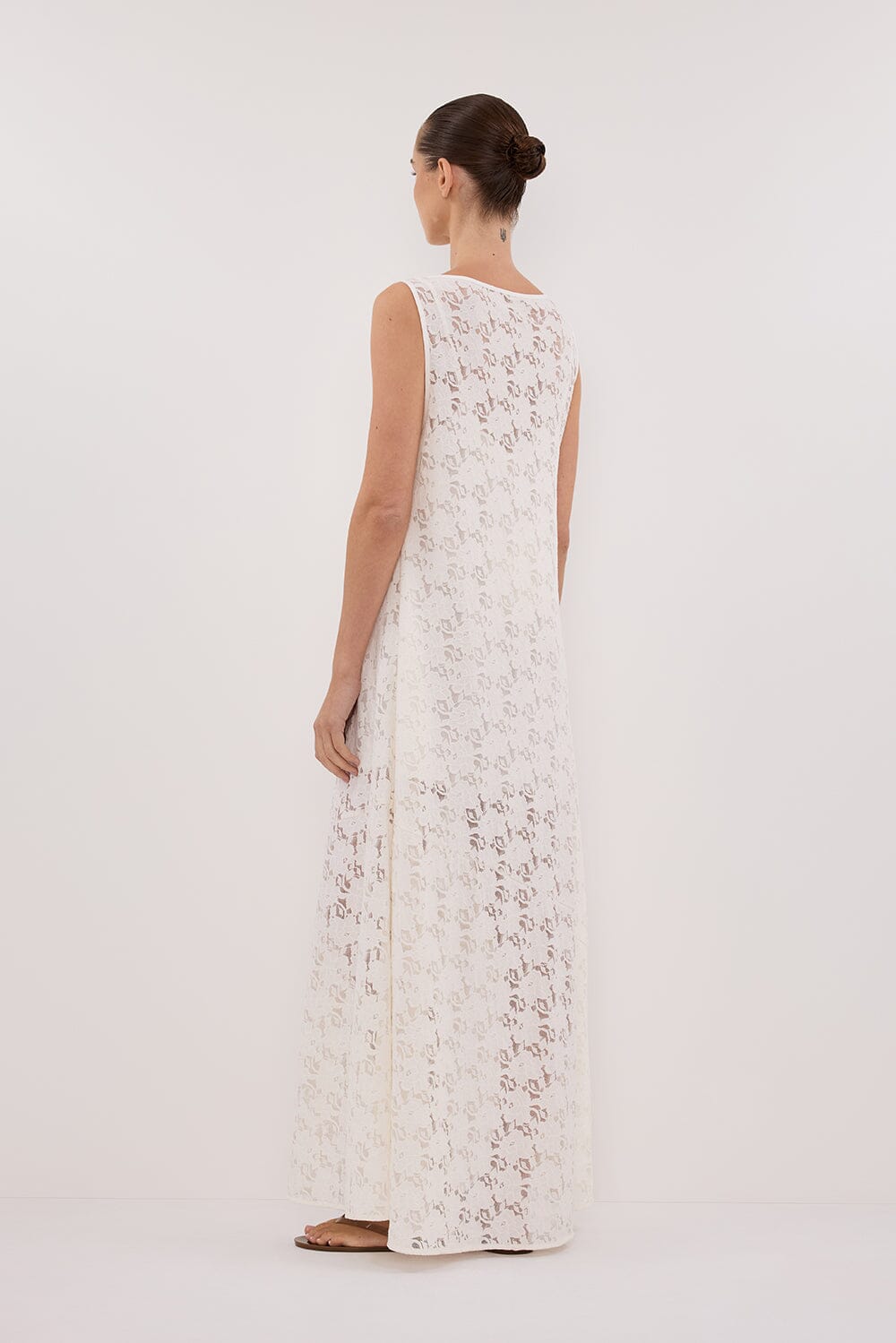 LOULA WHITE LACE MIDI DRESS - PRE ORDER Clothing DISSH Boutiques 