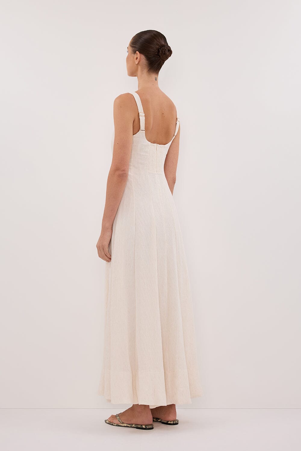 CANNE CREAM MIDI DRESS