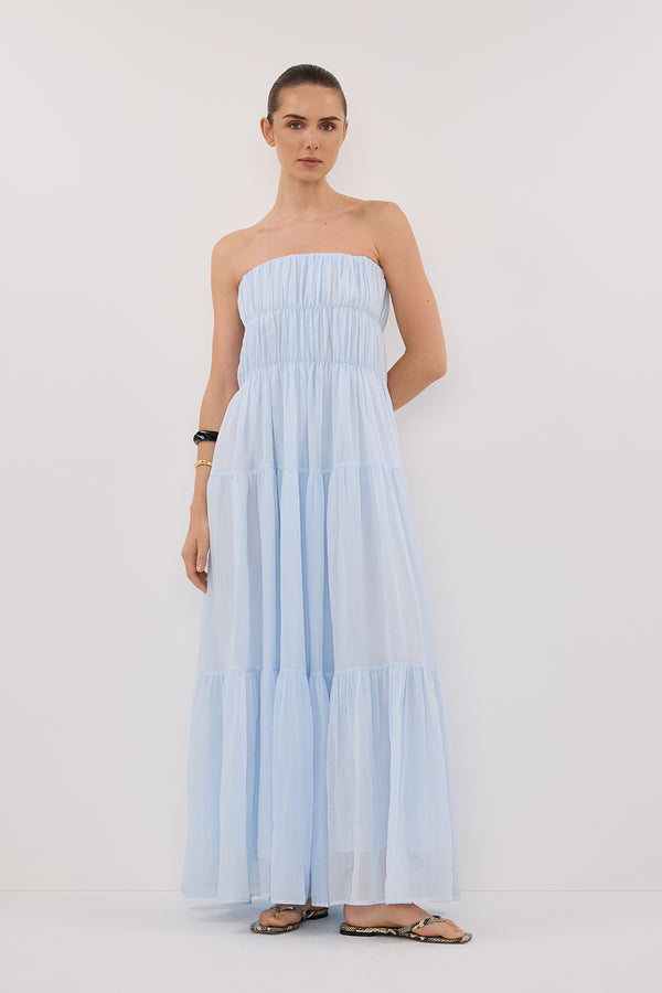 ARTIE CORNFLOWER RAMIE MIDI DRESS | Dissh ARTIE CORNFLOWER RAMIE MIDI DRESS | Dissh