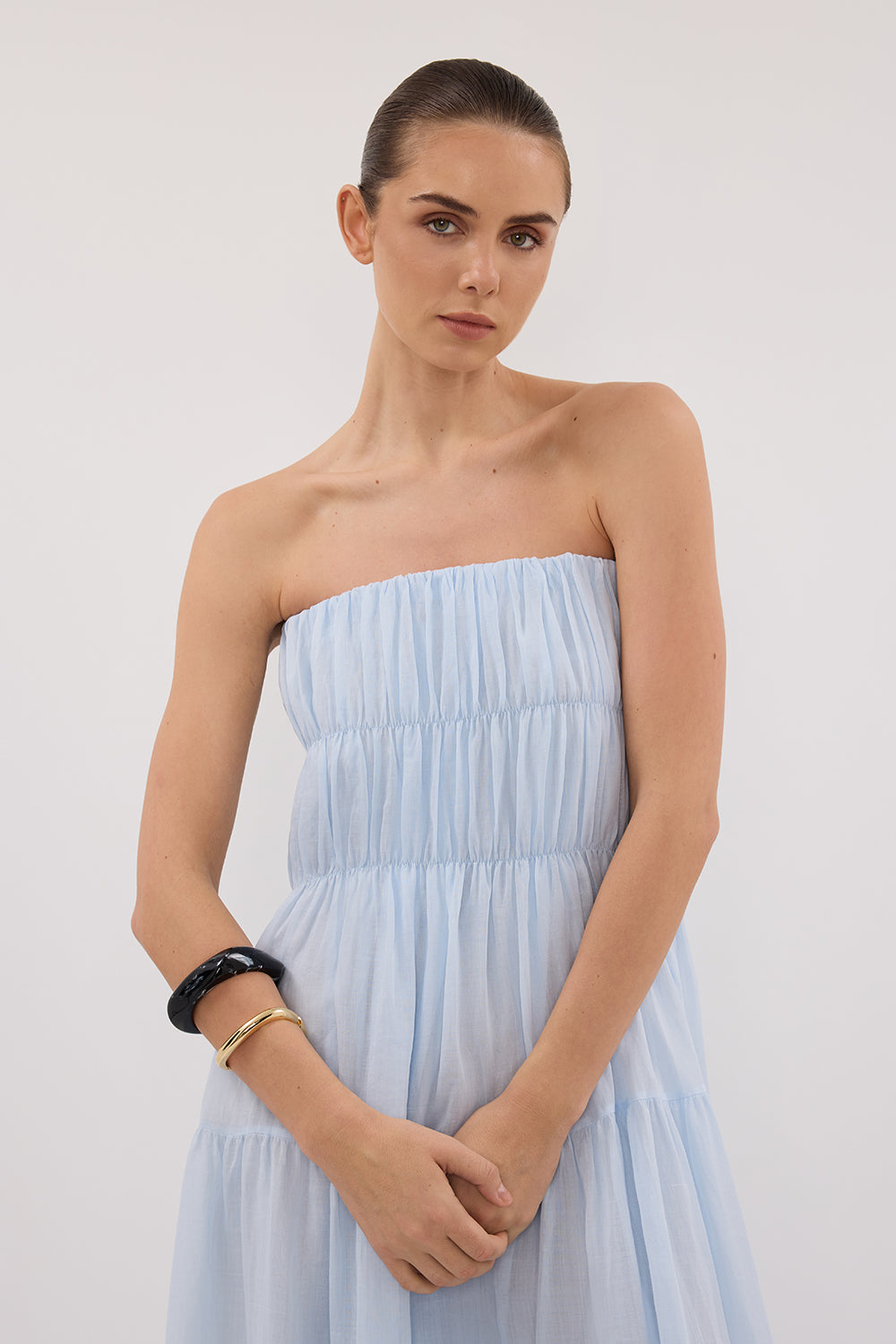 ARTIE CORNFLOWER RAMIE MIDI DRESS Clothing DISSH Boutiques 