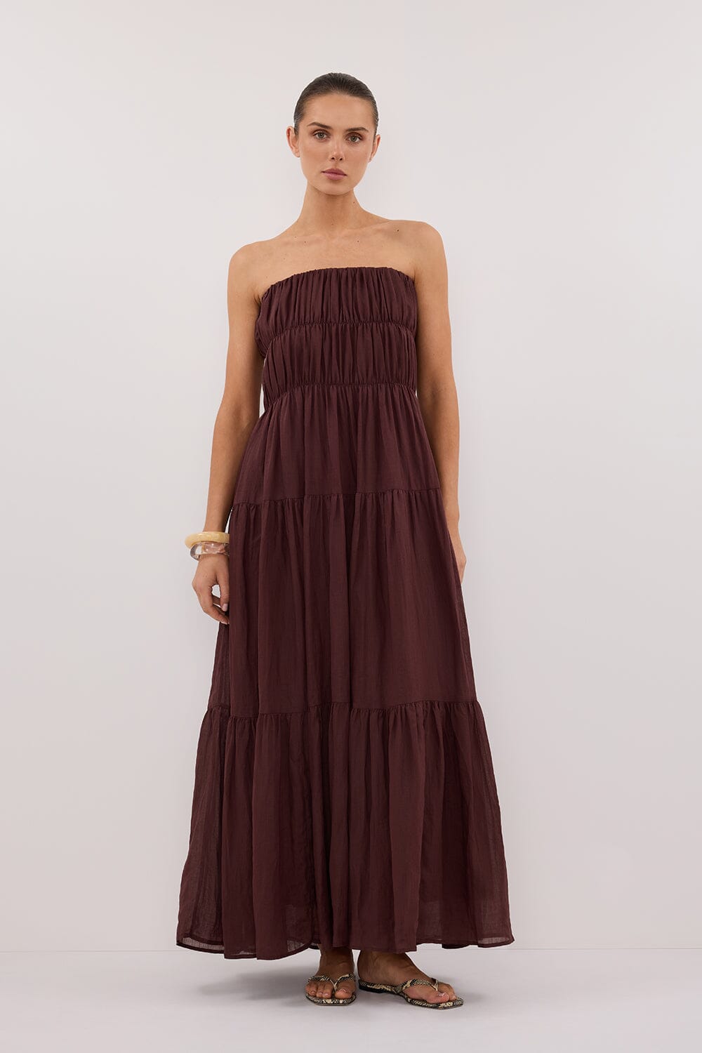 ARTIE WALNUT RAMIE MIDI DRESS Clothing DISSH Boutiques 6 WALNUT 
