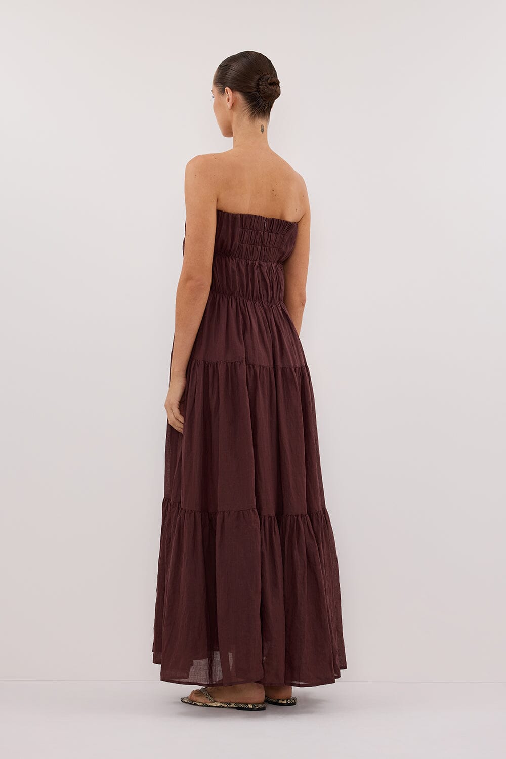ARTIE WALNUT RAMIE MIDI DRESS Clothing DISSH Boutiques 