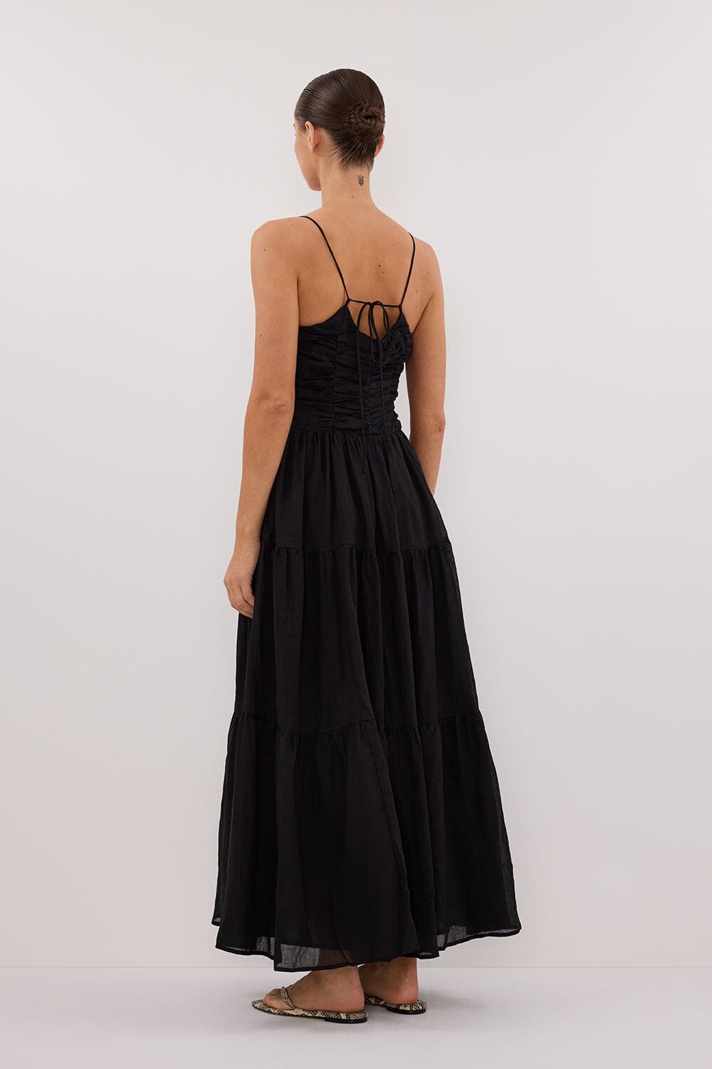 MARNIE BLACK RAMIE MIDI DRESS Clothing DISSH Boutiques 