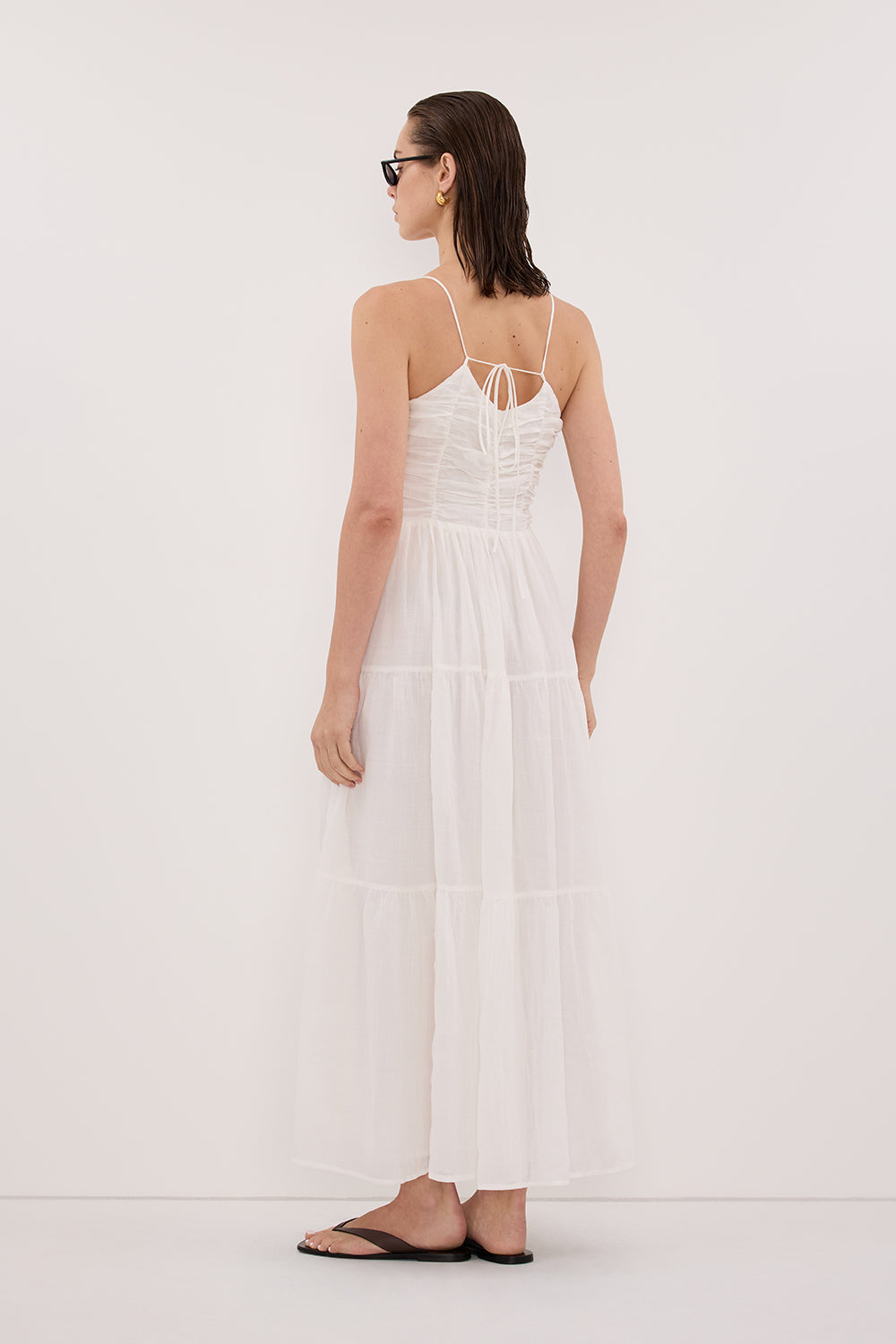 MARNIE WHITE RAMIE MIDI DRESS Clothing DISSH Boutiques 