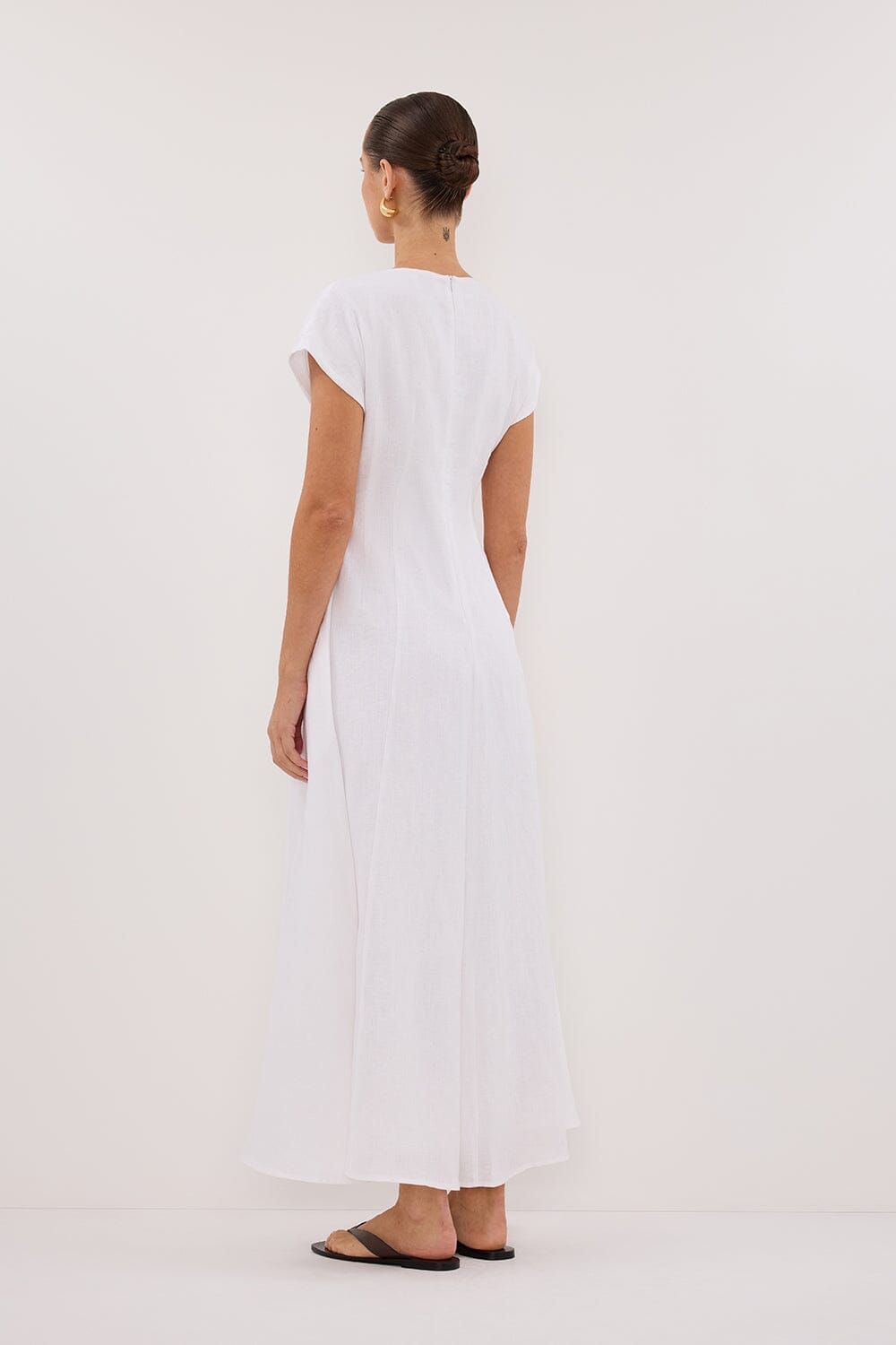 MATISSE WHITE LINEN MIDI DRESS Clothing DISSH Boutiques 