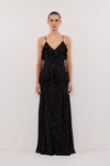 MELROSE BLACK SPOT MAXI DRESS