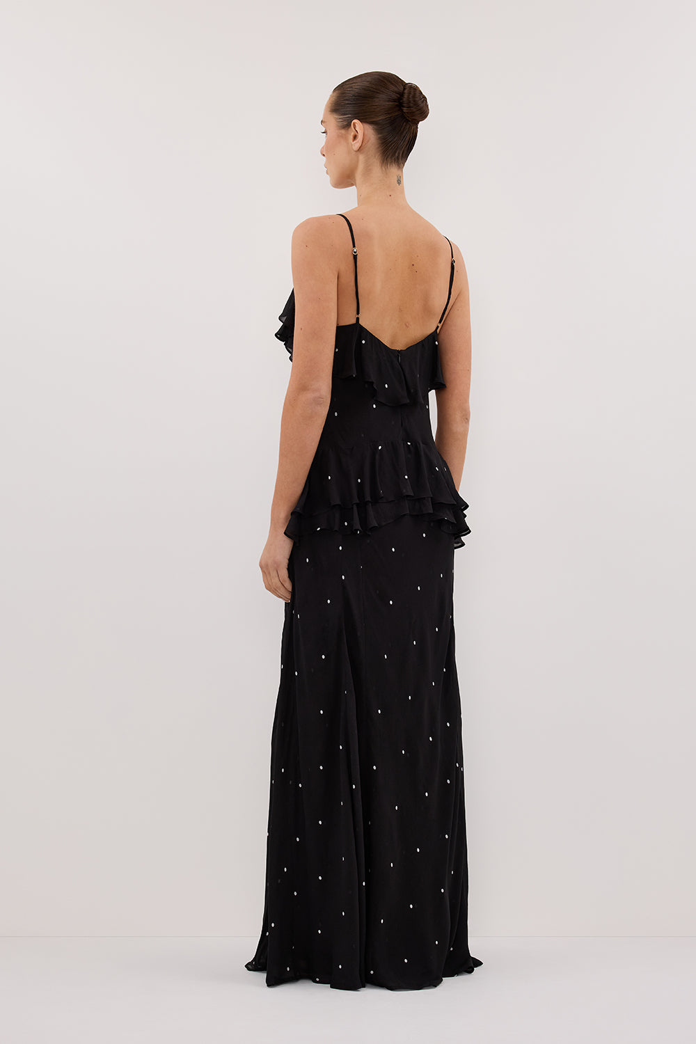 MELROSE BLACK SPOT MAXI DRESS Clothing DISSH Boutiques 