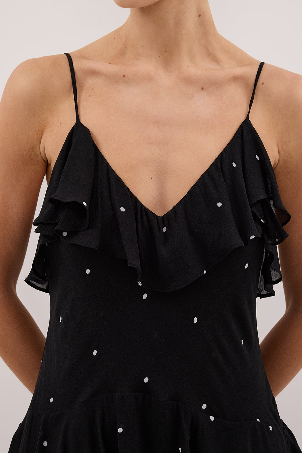 MELROSE BLACK SPOT MAXI DRESS Clothing DISSH Boutiques 