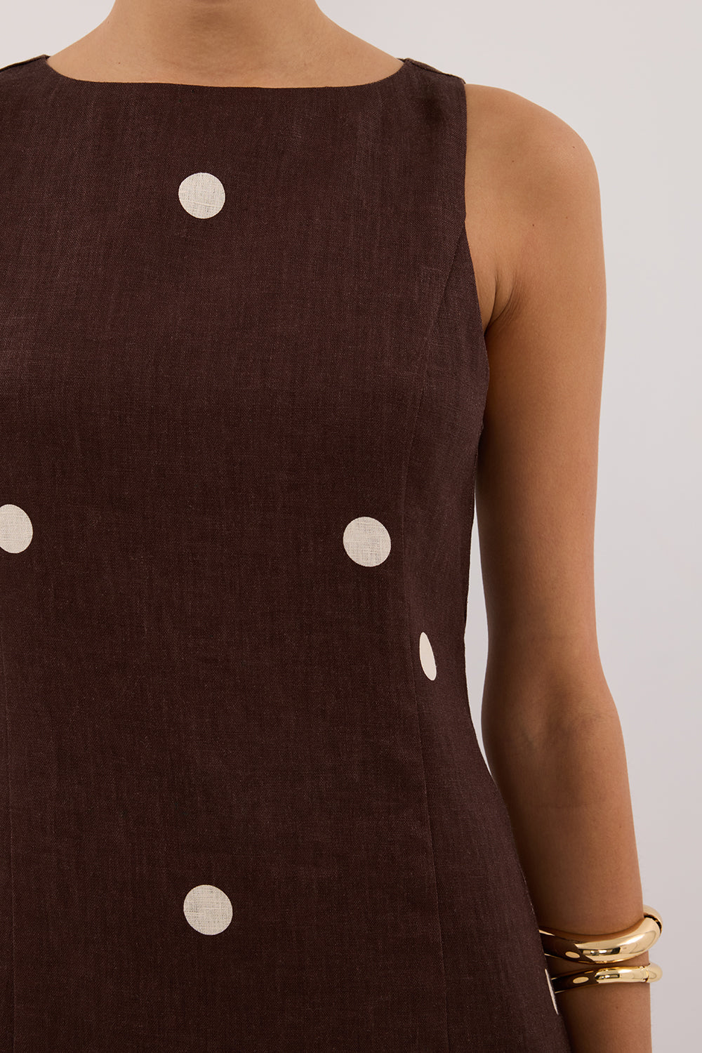 BEVERLY BITTER CHOC SPOT MINI DRESS Clothing DISSH Boutiques 