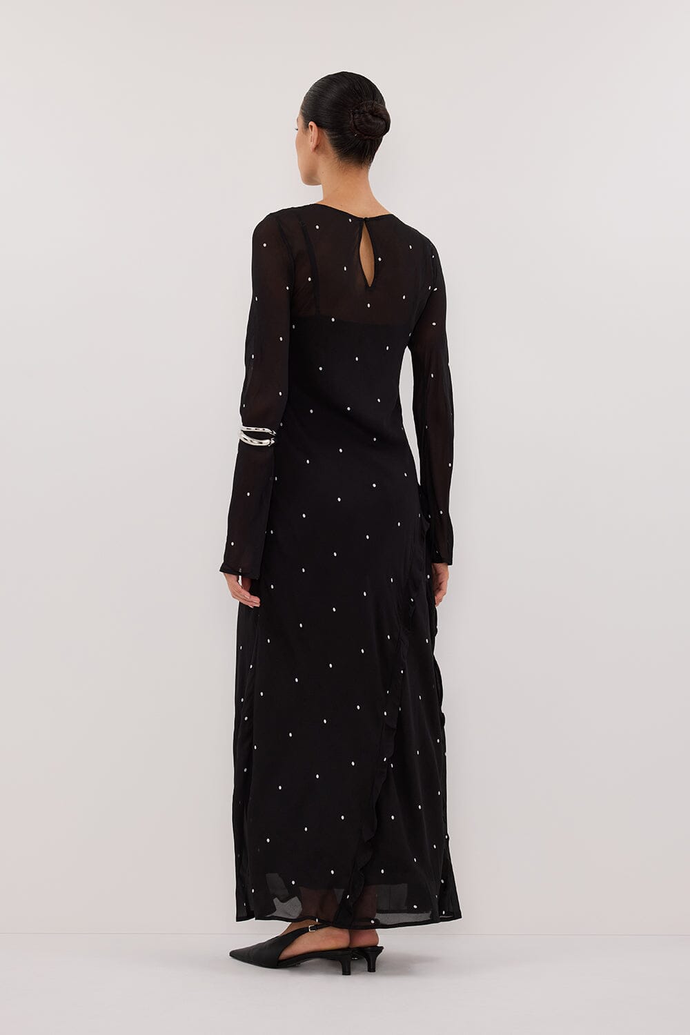 MELROSE BLACK SLEEVE MAXI DRESS Clothing DISSH Boutiques 