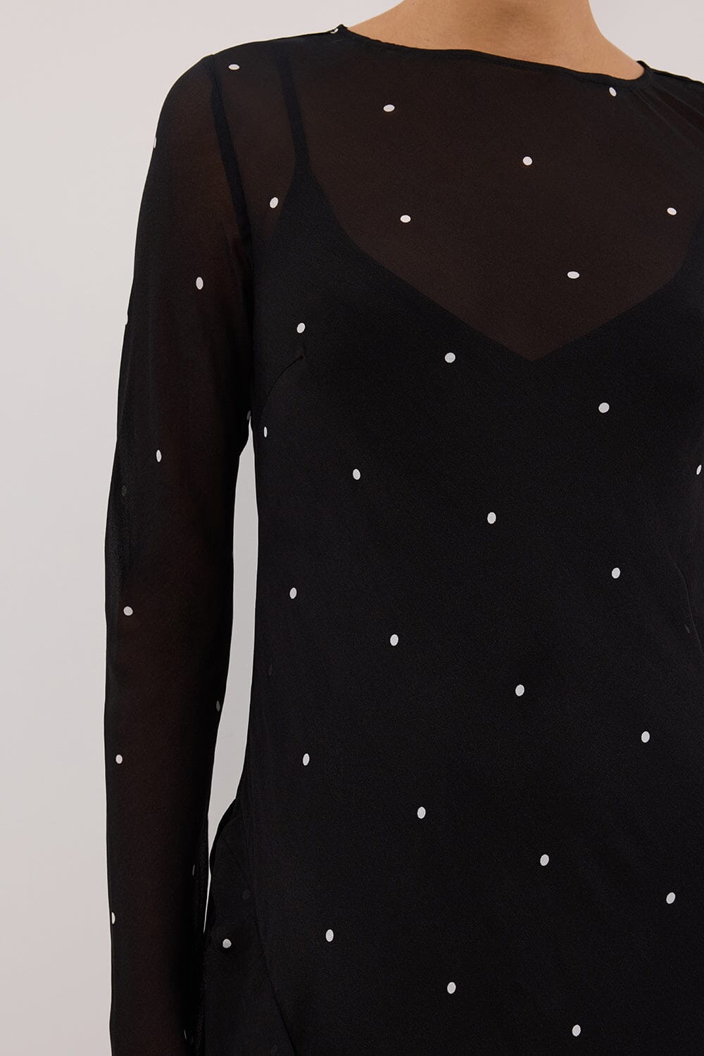 MELROSE BLACK SLEEVE MAXI DRESS Clothing DISSH Boutiques 