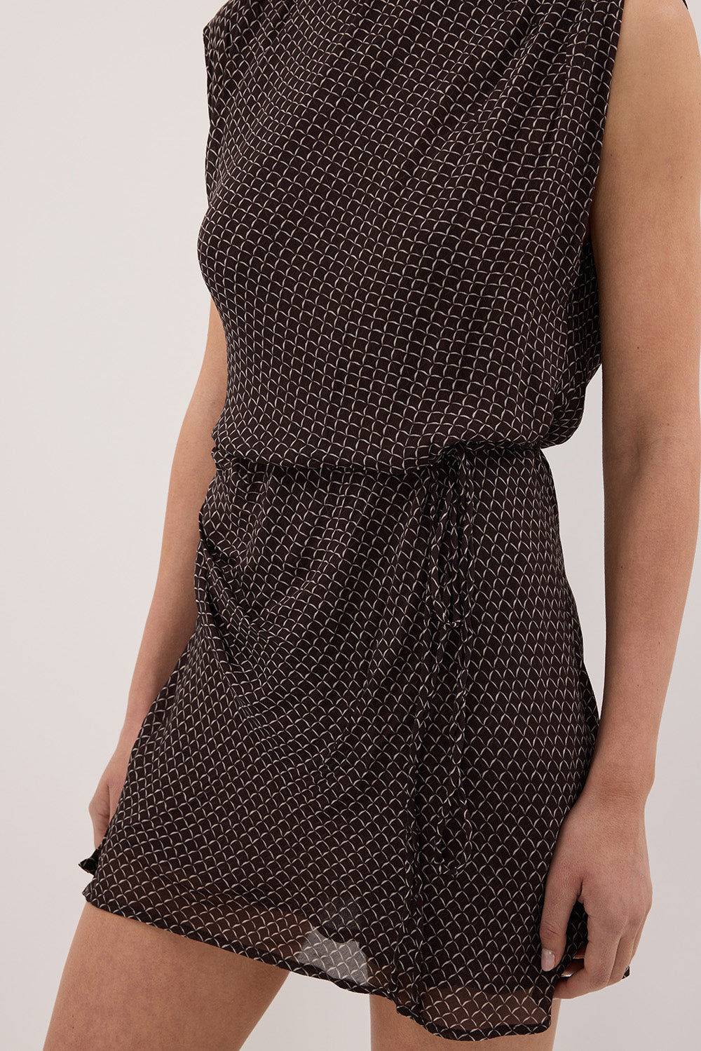 TIA CHOC MICRO CHECK MINI DRESS Clothing DISSH Boutiques 