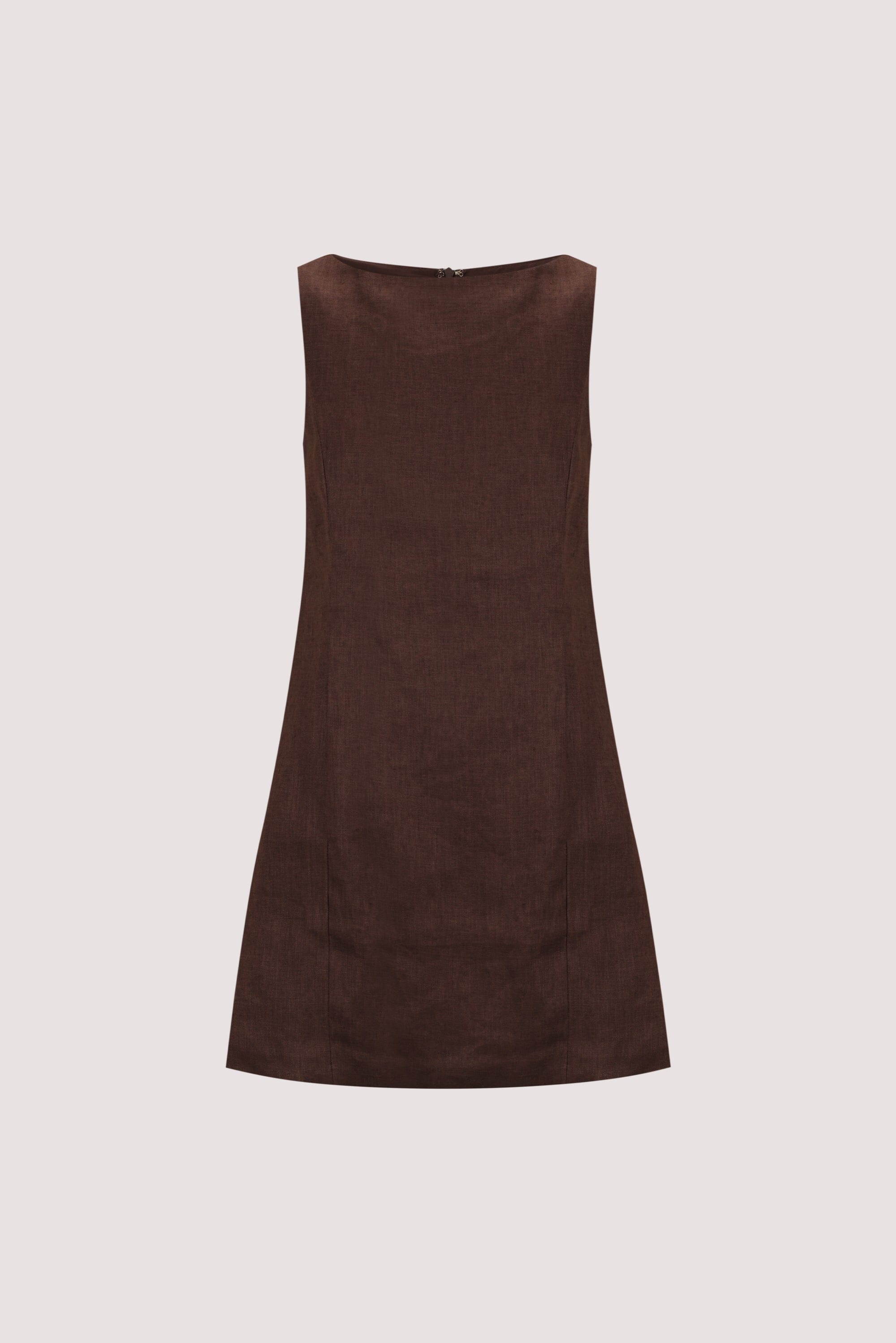 LACY COCOA SLEEVELESS LINEN MINI DRESS Clothing DISSH Boutiques 