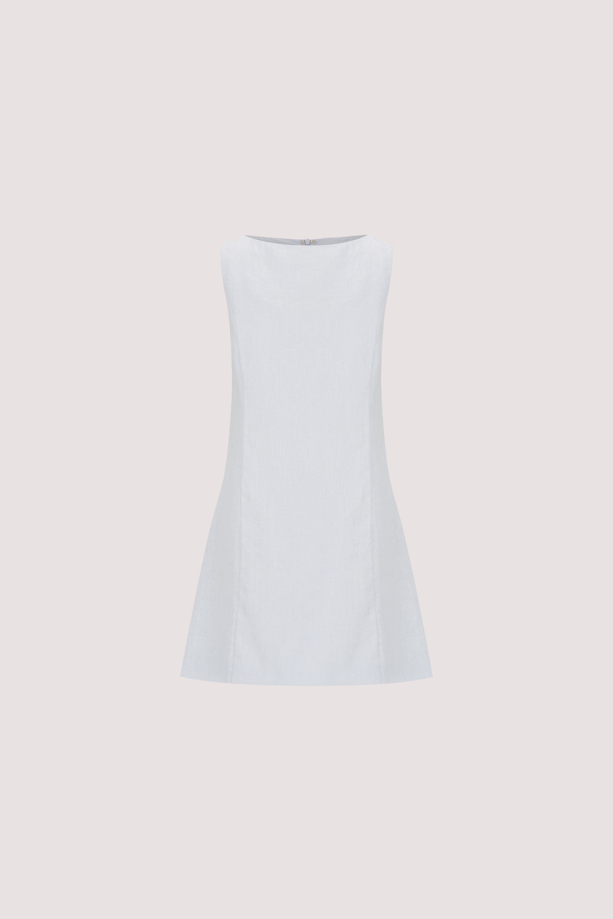 LACY CORNFLOWER LINEN MINI DRESS