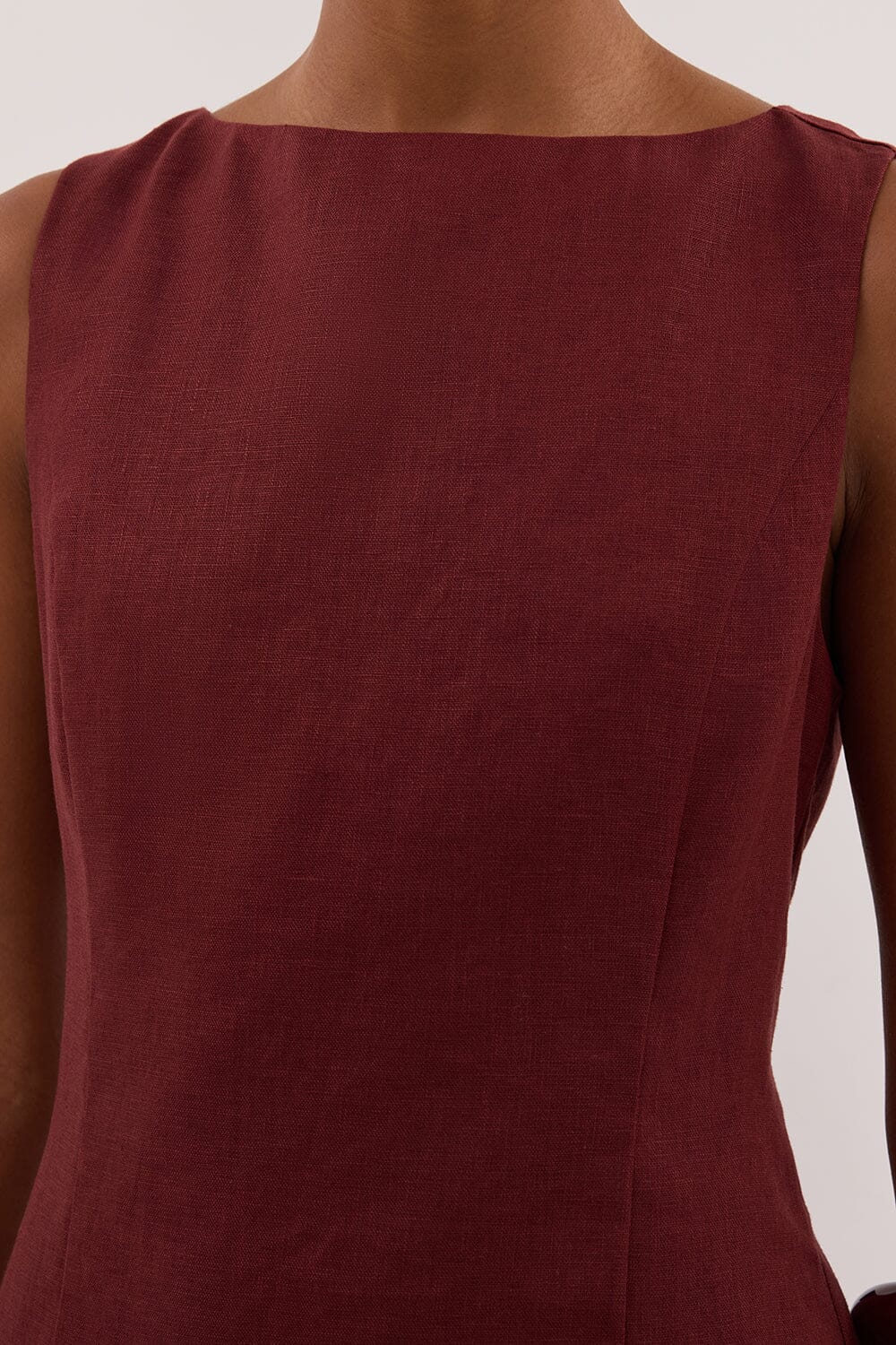 LACY SAHARA SLEEVELESS LINEN MINI DRESS