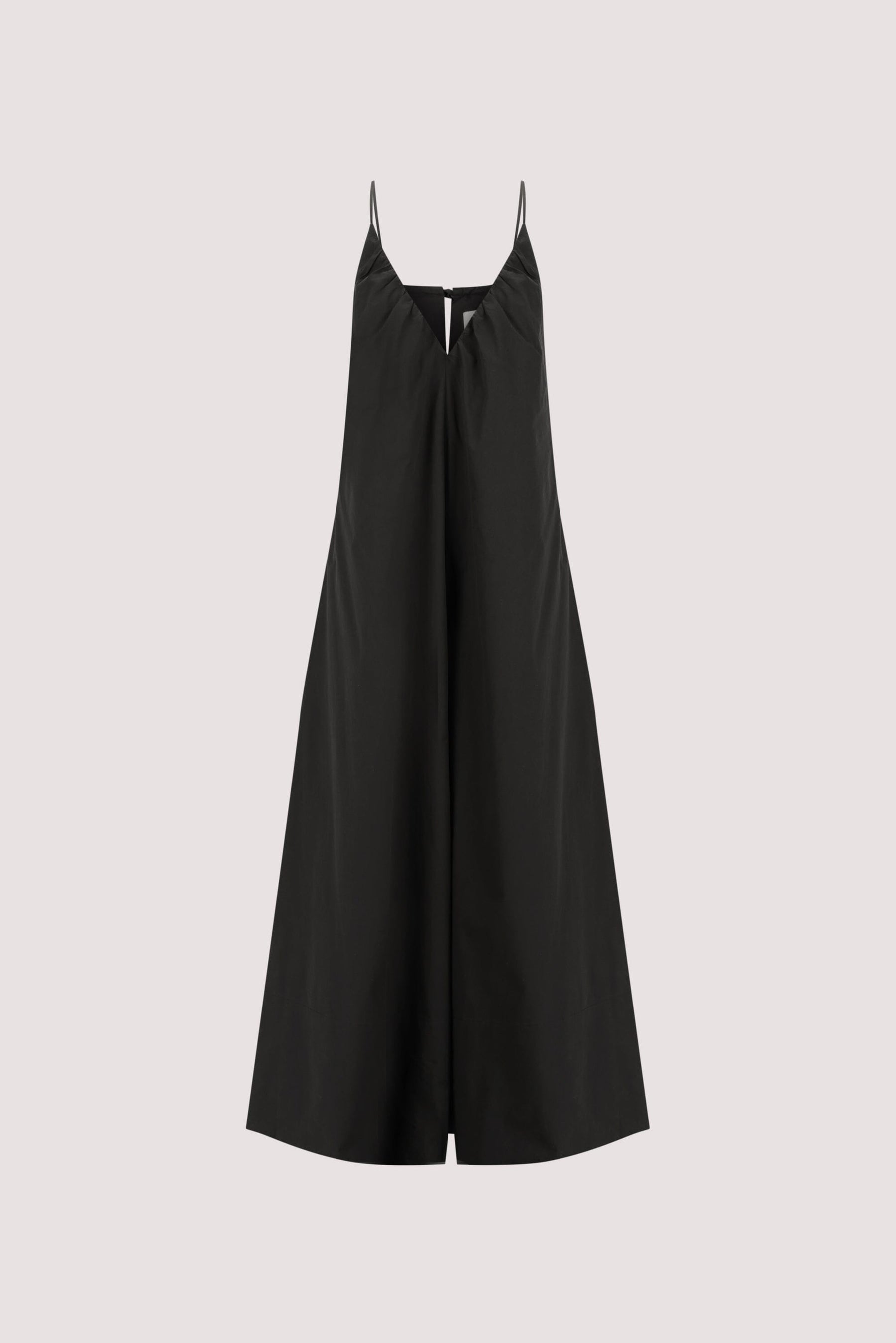 LIANA BLACK SLEEVELESS POPLIN TENT MIDI DRESS Clothing DISSH Boutiques 