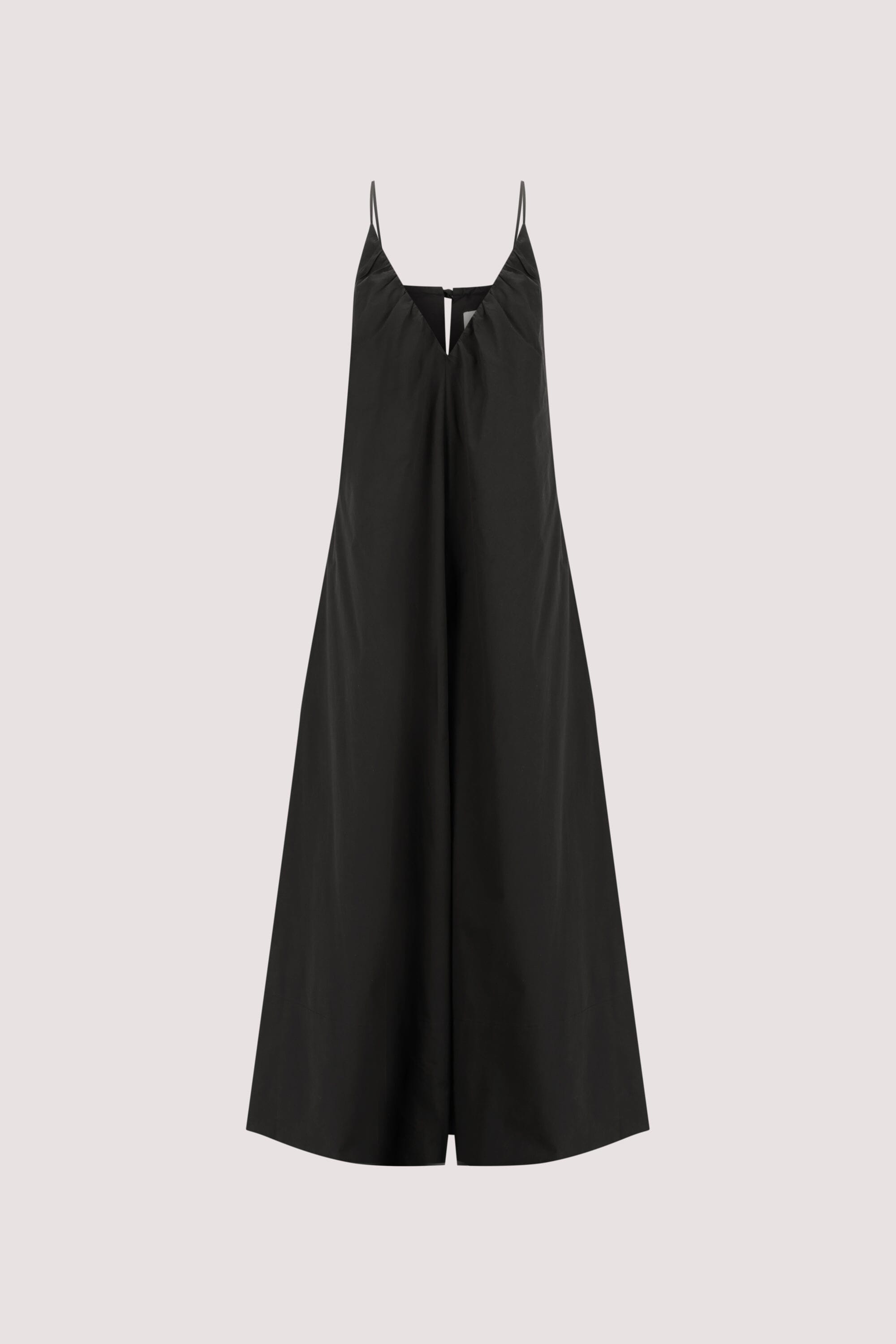 LIANA BLACK SLEEVELESS POPLIN TENT MIDI DRESS Clothing DISSH Boutiques 
