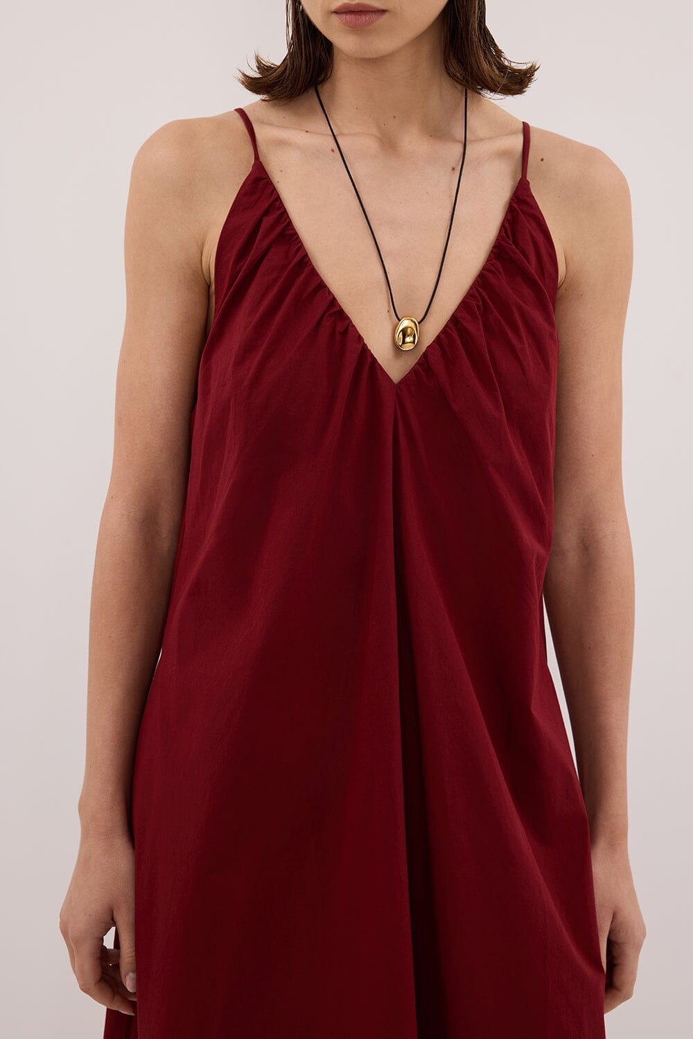 LIANA SAHARA SLEEVELESS POPLIN TENT MIDI DRESS Clothing DISSH Boutiques 