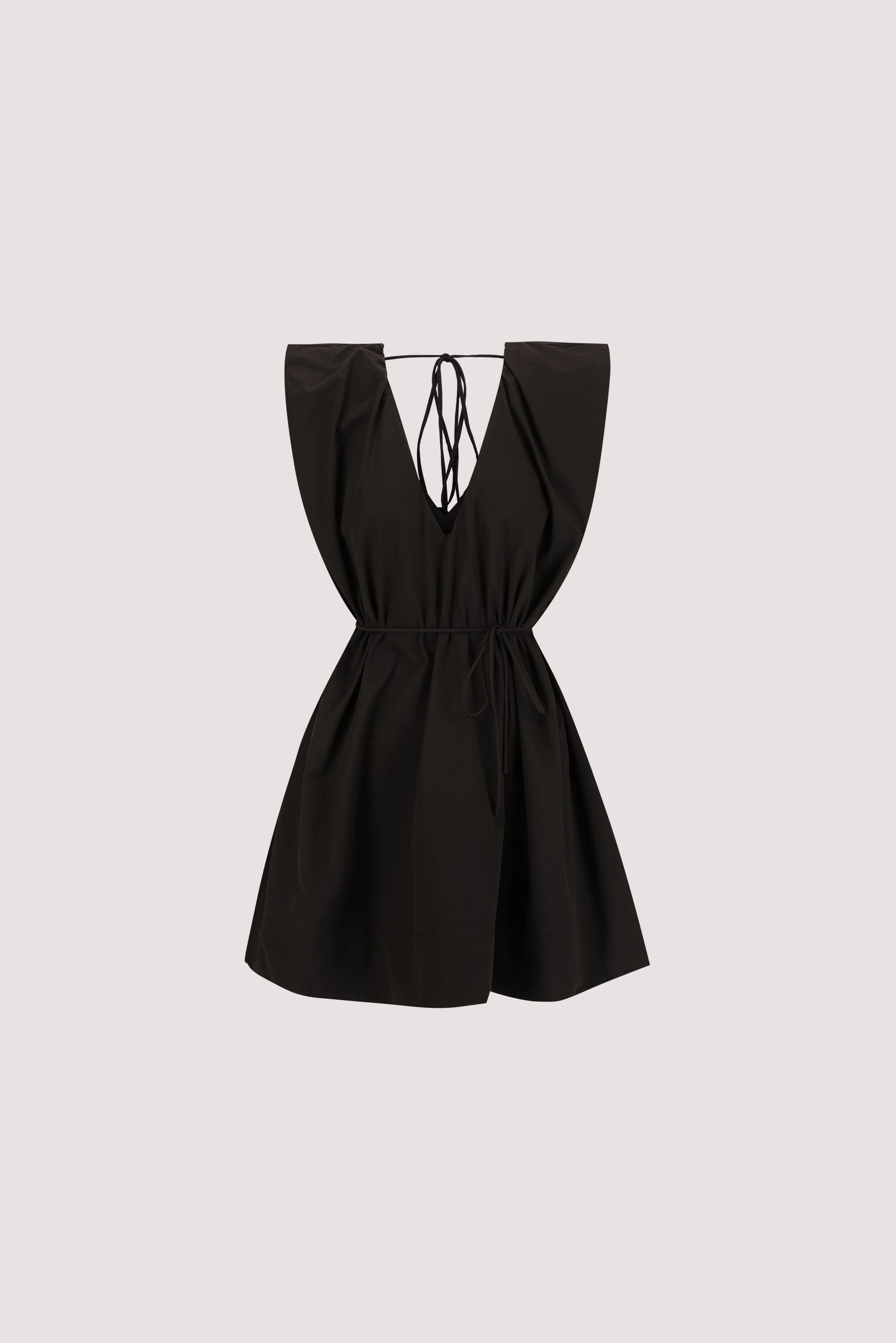 SABRE BLACK COTTON MINI DRESS