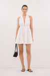 TAMMY WHITE COTTON MINI DRESS