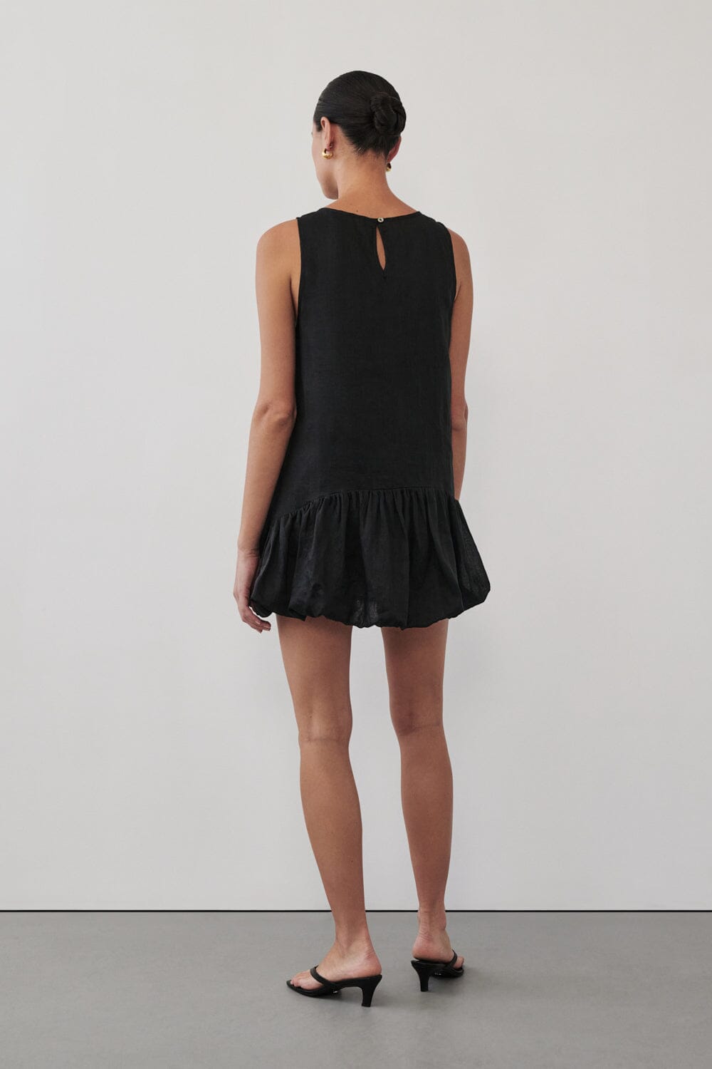 ARLO BLACK RAMIE BUBBLE MINI DRESS