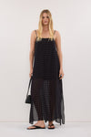 VANESSA BLACK SLEEVELESS MIDI DRESS