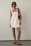 ROSIN WHITE LACE TRIM MINI DRESS - PRE ORDER