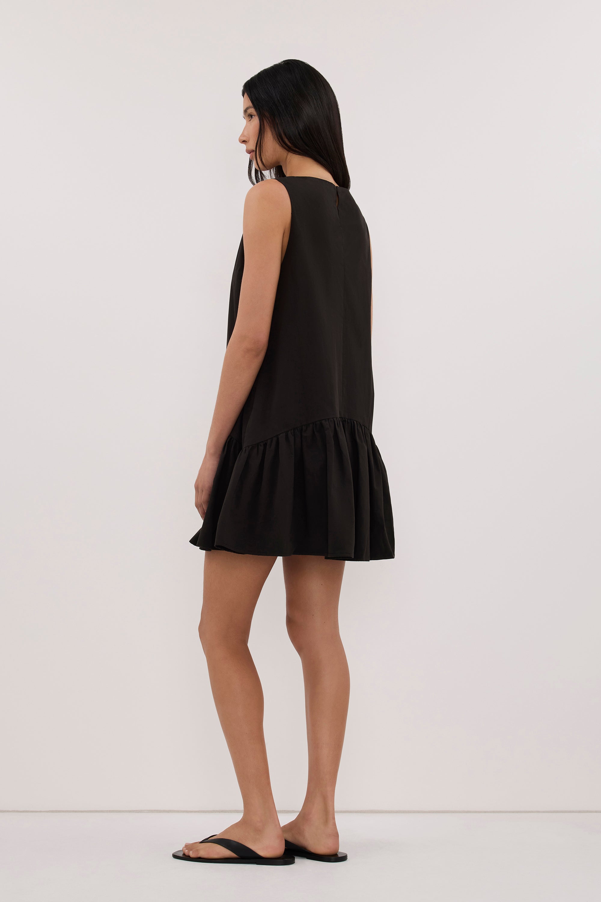 JO BLACK DROP WAIST MINI DRESS