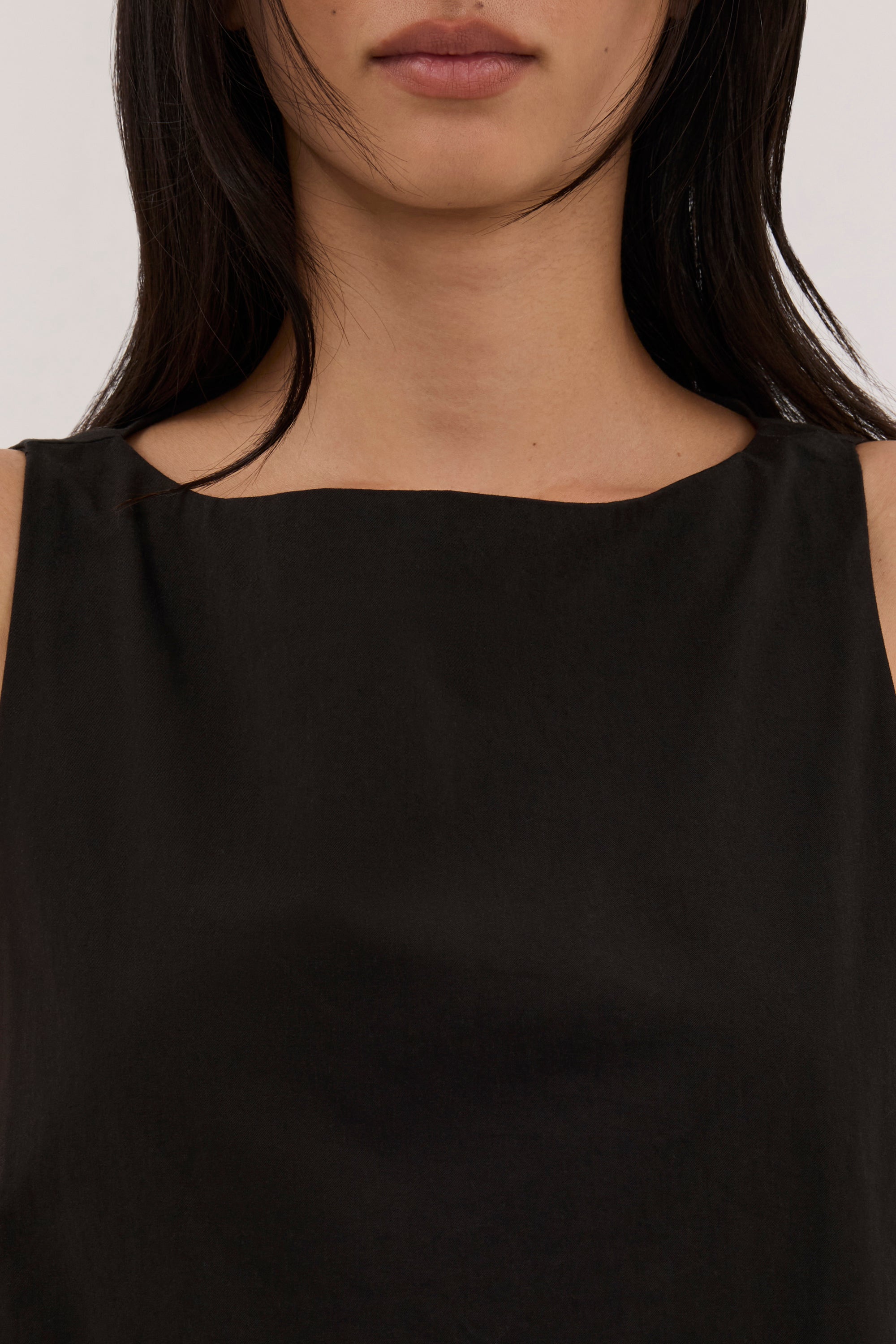 JO BLACK DROP WAIST MINI DRESS