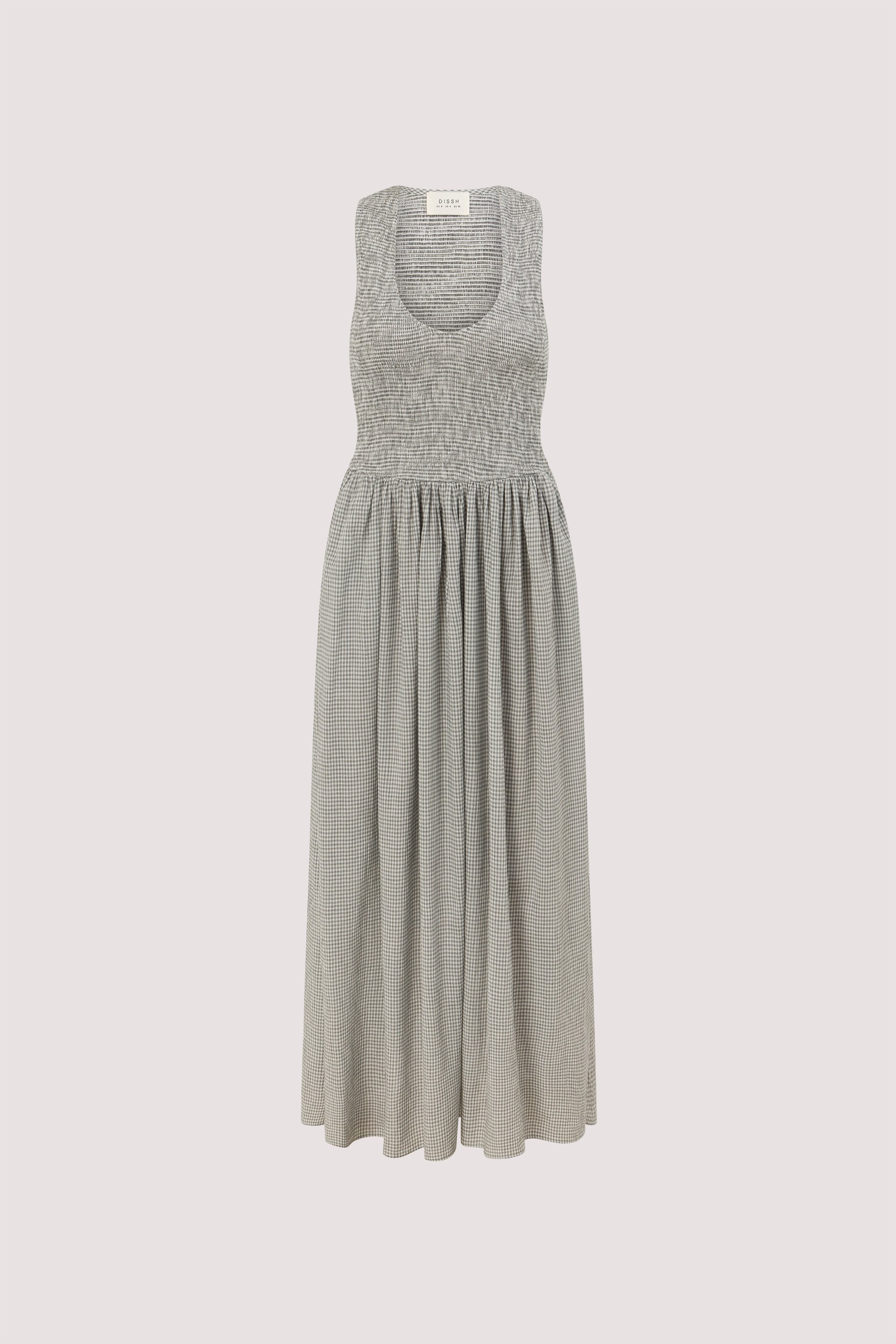 DOROTHY CREAM CHECK MIDI DRESS