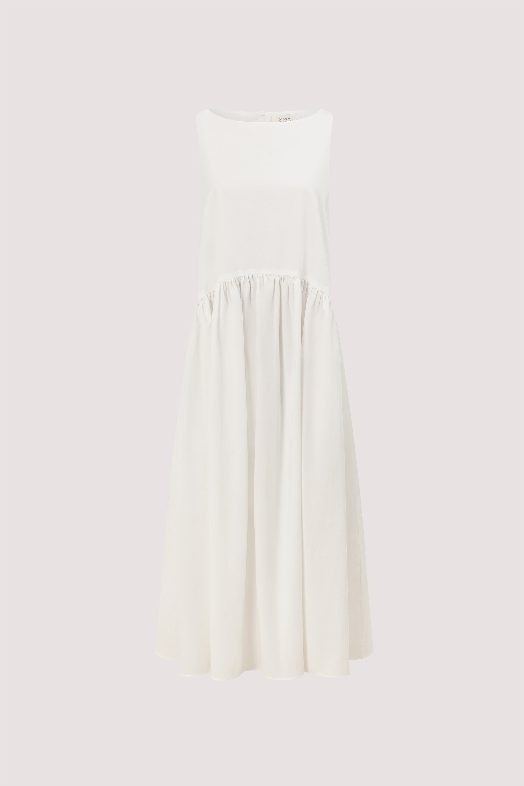 JO WHITE DROP WAIST MIDI DRESS