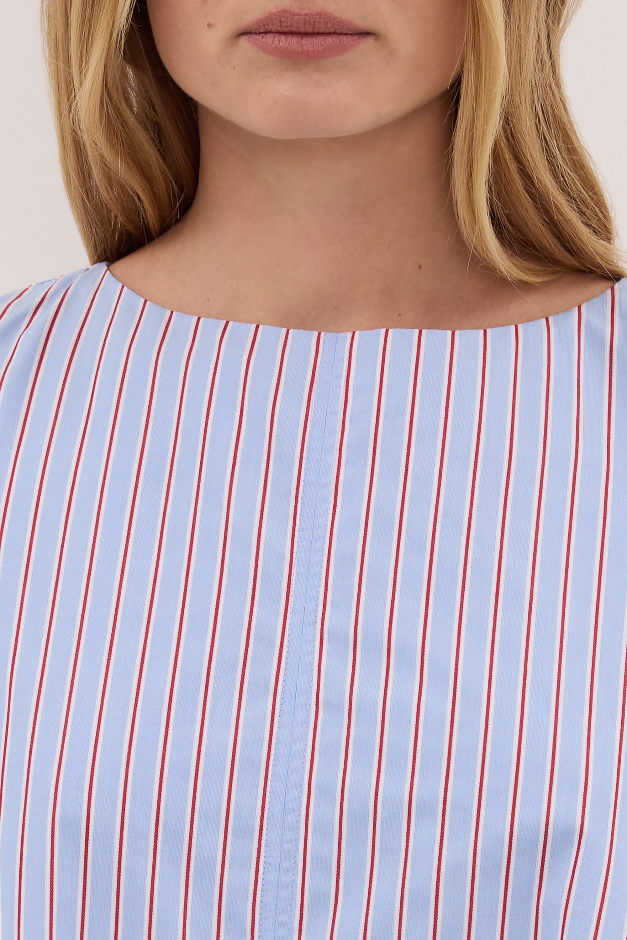 ORSON BLUE STRIPE COTTON MINI DRESS