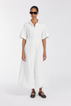 TALLULAH WHITE COTTON MIDI DRESS