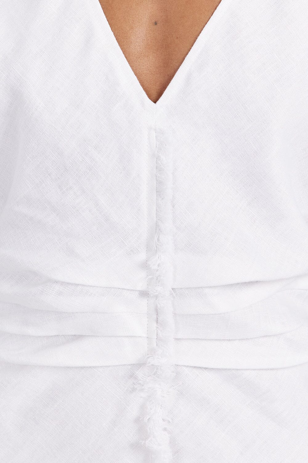 ZAHARA WHITE FRINGING MIDI DRESS Clothing DISSH Boutiques 
