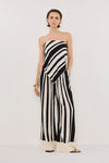 BEAU BLACK STRIPE SCARF TOP