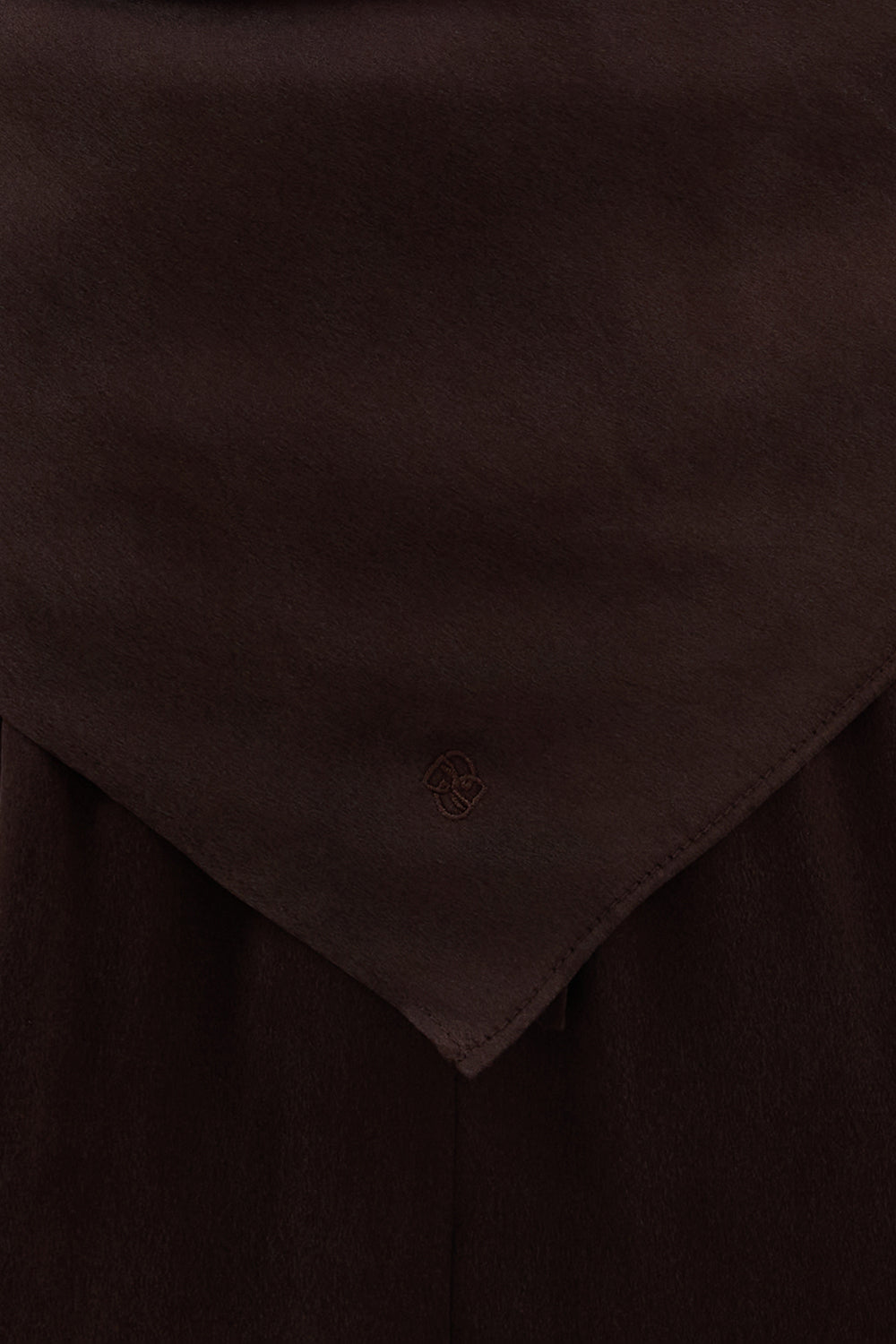 PERCY BITTER CHOC SILK SCARF TOP Clothing DISSH Boutiques 