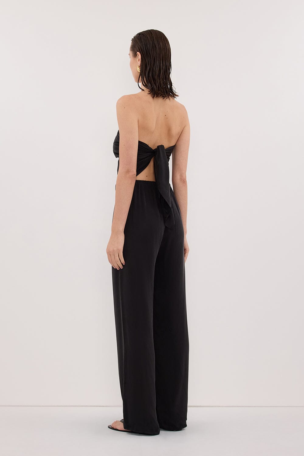 PERCY BLACK SILK SCARF TOP Clothing DISSH Boutiques 