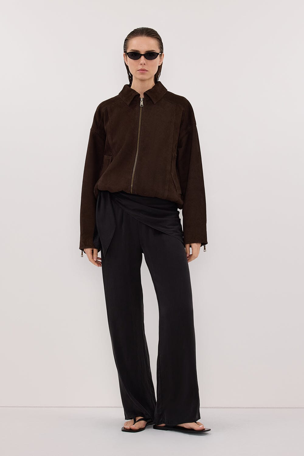 PERCY BLACK SILK SCARF TOP Clothing DISSH Boutiques 