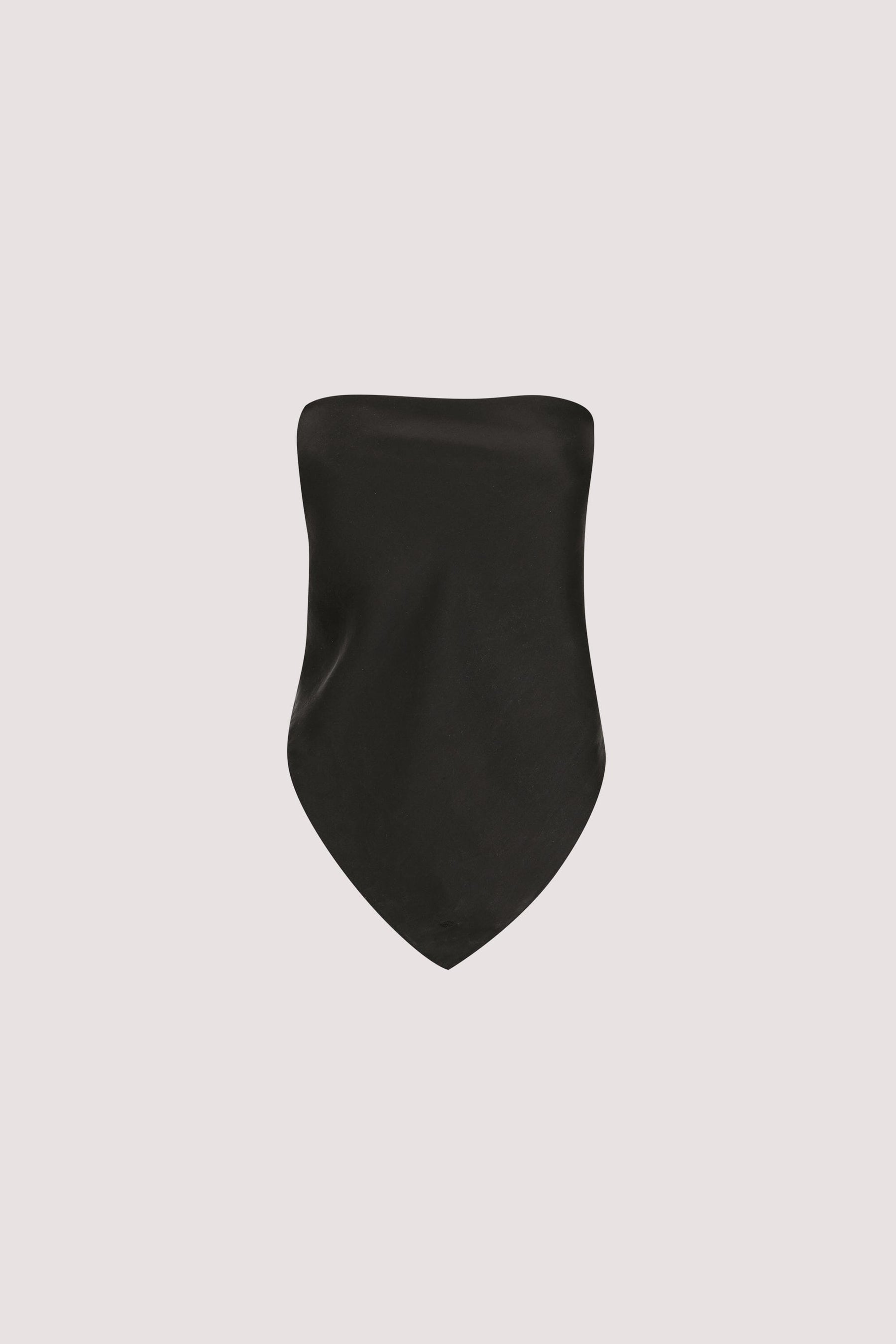 PERCY BLACK SILK SCARF TOP Clothing DISSH Boutiques 