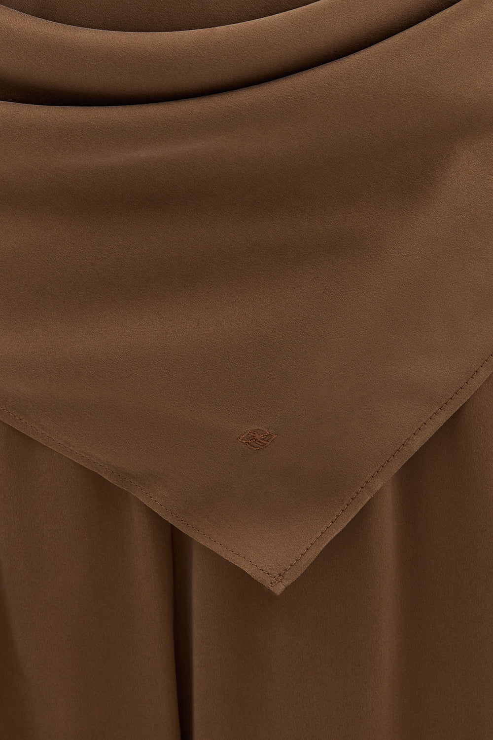 PERCY CHESTNUT SILK SCARF TOP Clothing DISSH Boutiques 