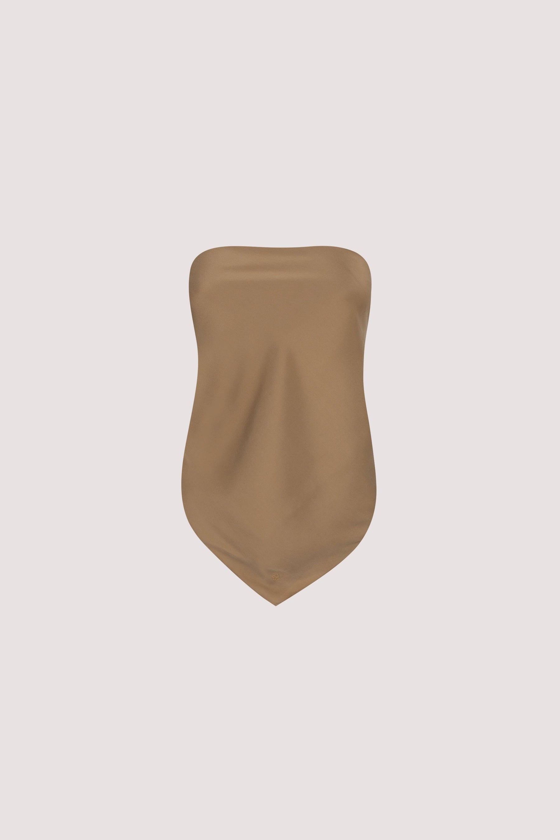 PERCY CHESTNUT SILK SCARF TOP Clothing DISSH Boutiques 