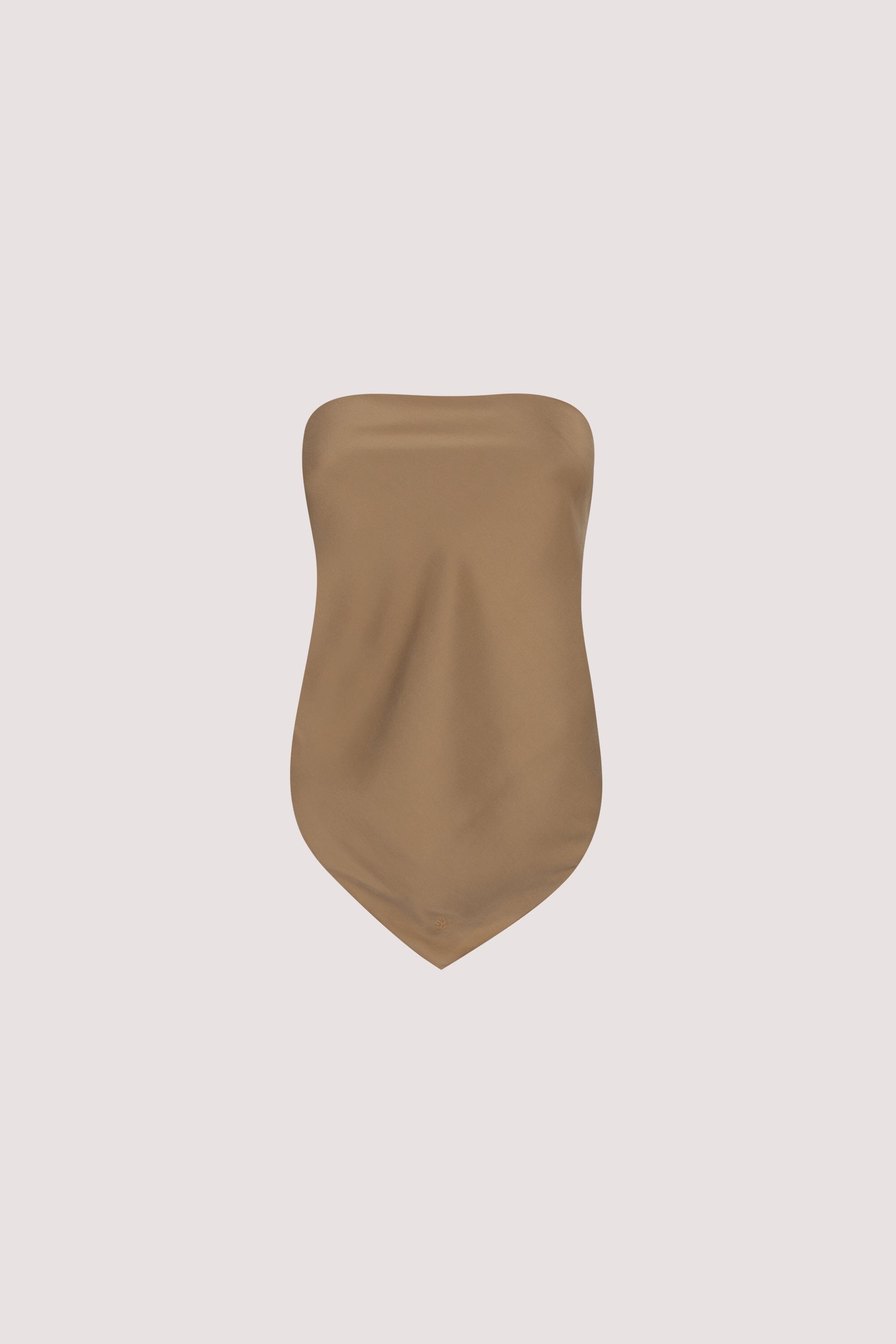 PERCY CHESTNUT SILK SCARF TOP Clothing DISSH Boutiques 