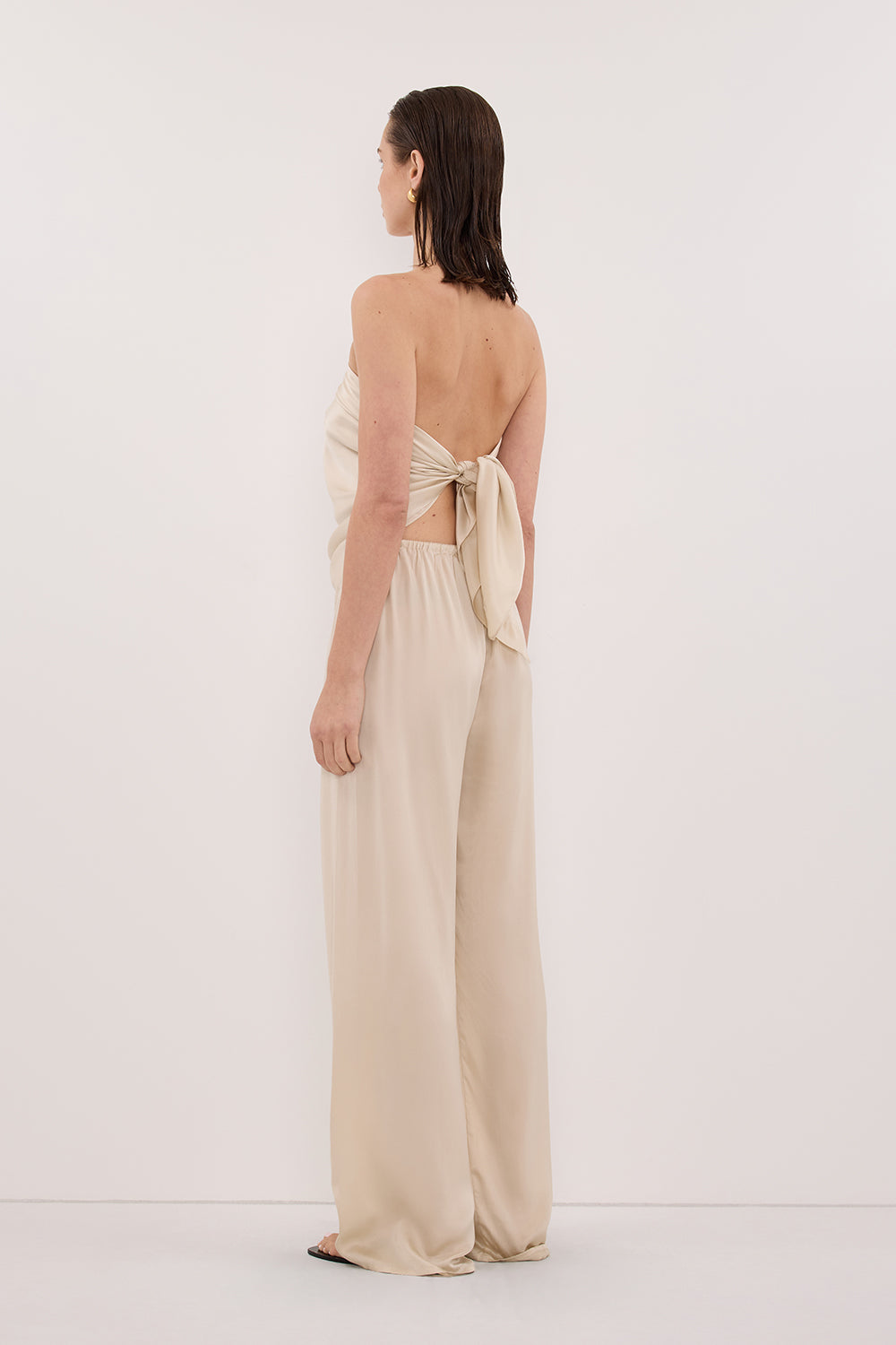 PERCY SANDSTONE SILK SCARF TOP Clothing DISSH Boutiques 
