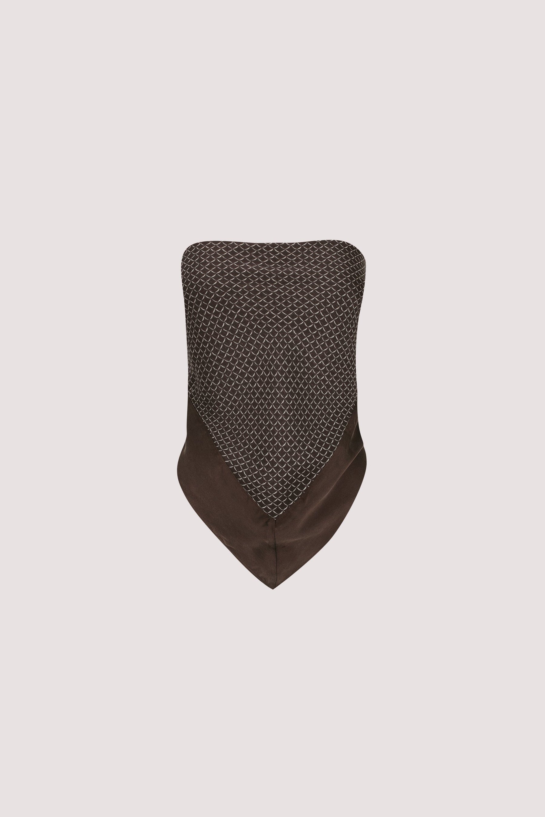 TIA CHOC MICRO CHECK SCARF TOP Clothing DISSH Boutiques 
